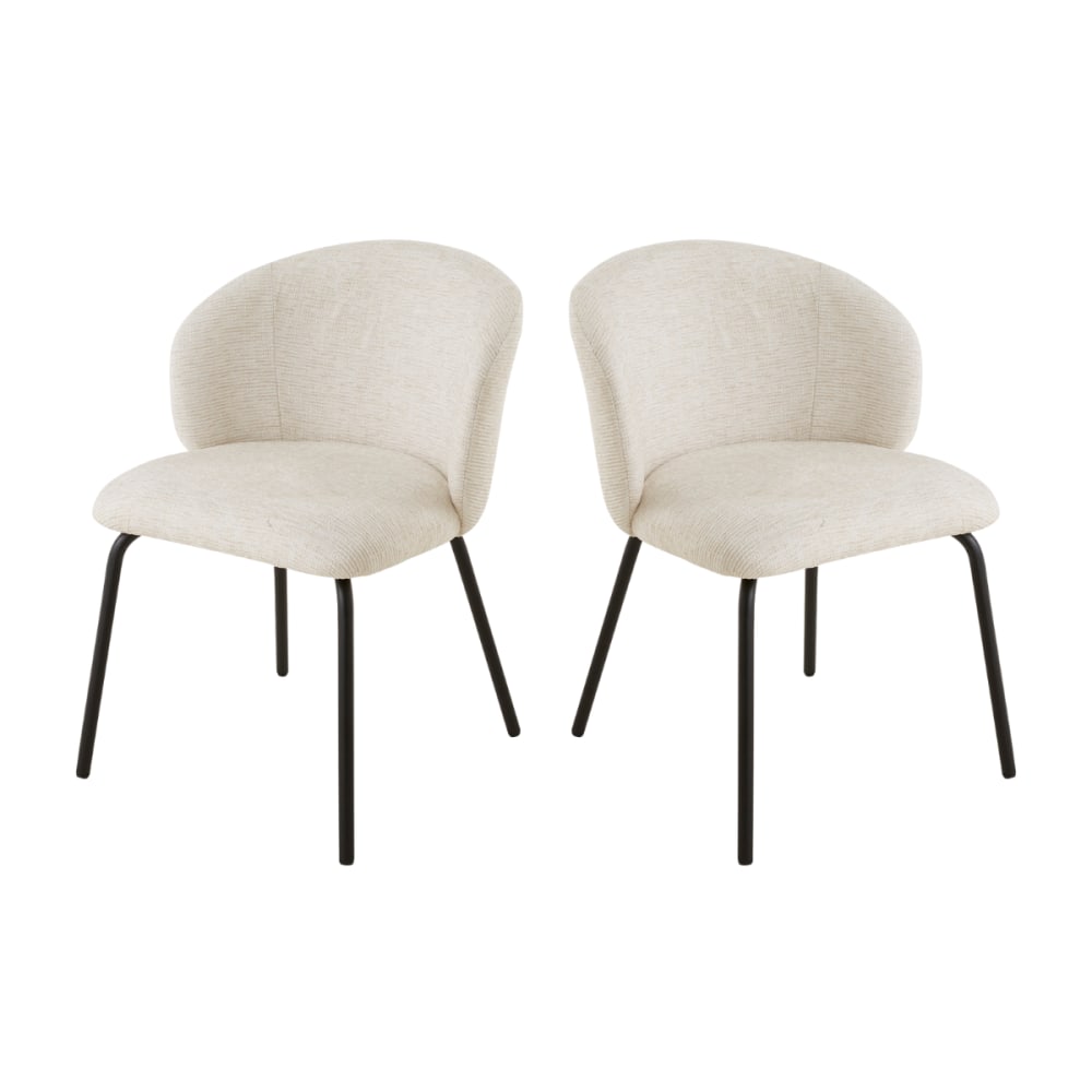 wohnli-moebel-suche-M26075166 Wohnli Möbelsuche - 2er-Set Stühle mit gepolsterter Sitzfläche und Rückenlehne - Beige