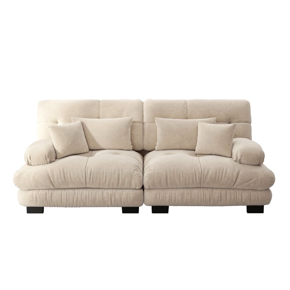 wohnli-moebel-suche-M26075183 Wohnli Möbelsuche - Modulares 3-Sitzer-Sofa aus Chenille mit Kissen