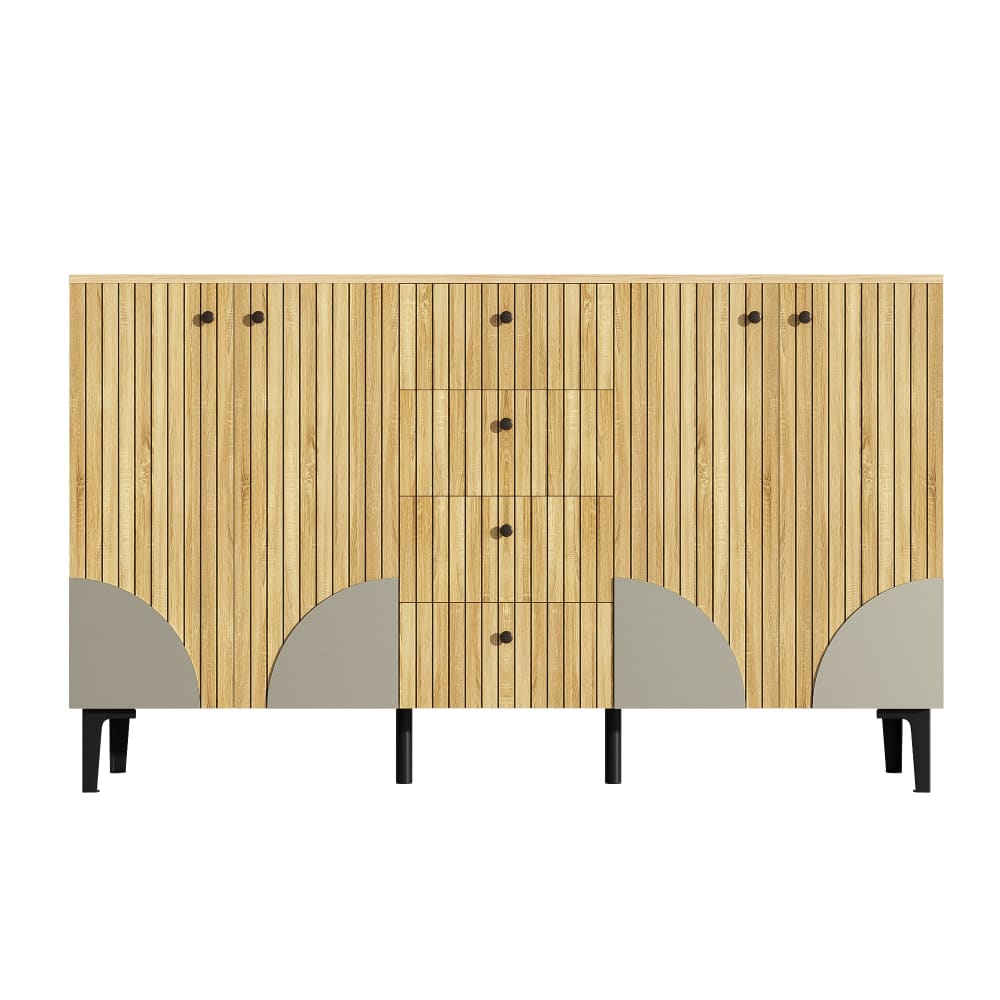 wohnli-moebel-suche-M26075213 Wohnli Möbelsuche - Sideboard in Holzoptik mit 4 Türen und 4 Schubladen