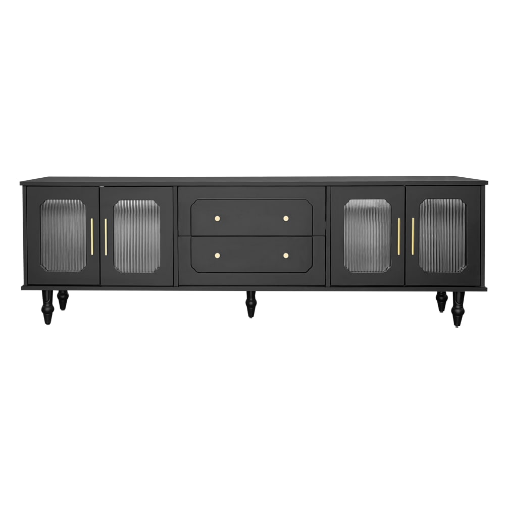 wohnli-moebel-suche-M26075235 Wohnli Möbelsuche - TV-Möbel Retro 4 Türen Riffelglas