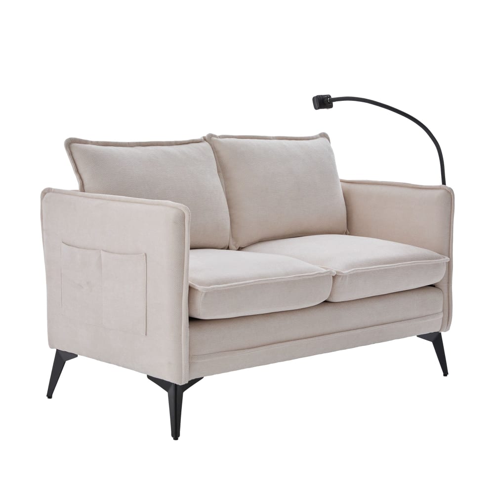 wohnli-moebel-suche-M26075237 Wohnli Möbelsuche - Zweisitzer-Sofa aus Chenille-Stoff mit Handyhalterung