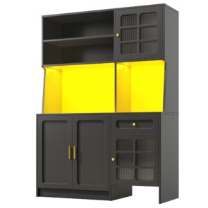 wohnli-moebel-suche-M26075245 Wohnli Möbelsuche - Hohes Sideboard aus MDF mit Glastüren und LED-Beleuchtung