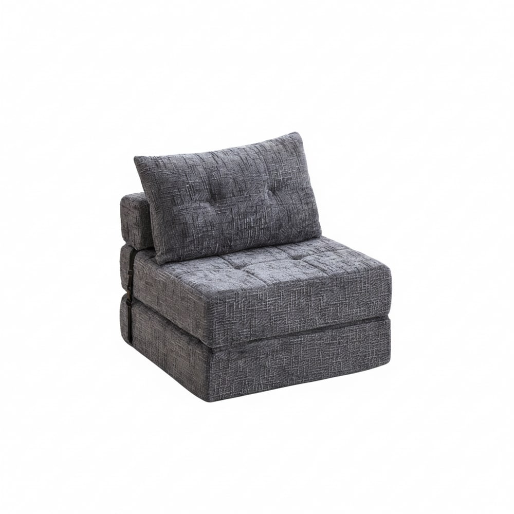 wohnli-moebel-suche-M26075249 Wohnli Möbelsuche - Klappbarer Chenille-Sessel mit Kissen