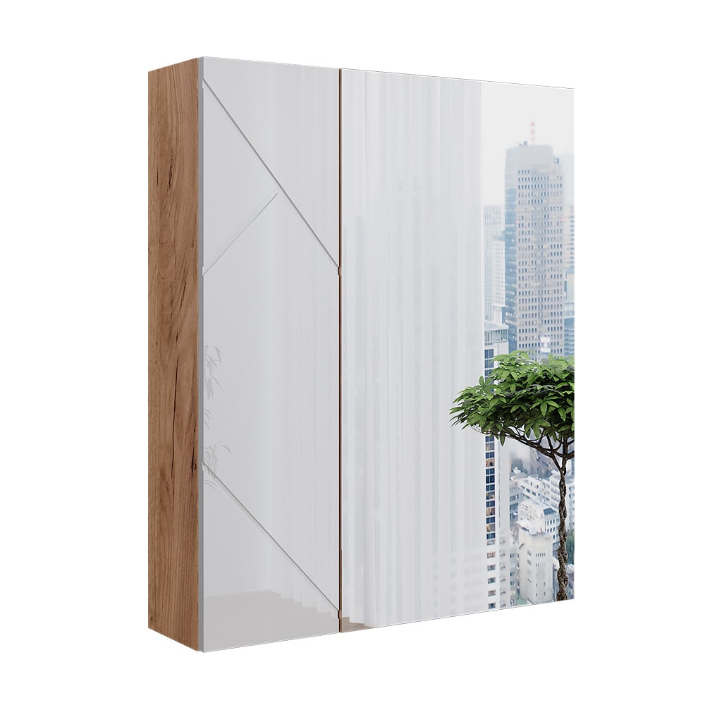 wohnli-moebel-suche-M26075293 Wohnli Möbelsuche - Badspiegelschrank 0 Weiß/Eiche 60x75cm