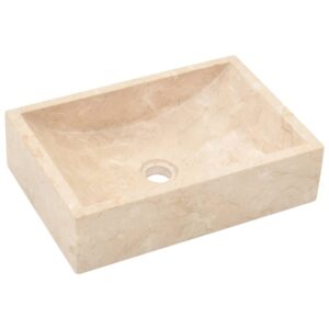 wohnli-moebel-suche-M26075294-1 Badezimmerschrank und Marmorwaschbecken 45x75x132cm Holz Beige Home Maison Möbel Badezimmermöbel Badezimmerschränke