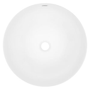 wohnli-moebel-suche-M26075328-1 Keramik Waschbecken mit Ablaufgarnitur Aufsatzwaschtisch 40x13x40cm Keramik Weiß ECD Germany Möbel Badezimmermöbel Waschbecken