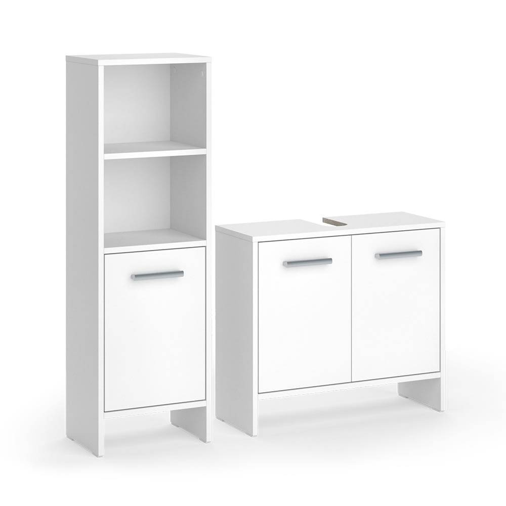 wohnli-moebel-suche-M26075345 Wohnli Möbelsuche - Badezimmermöbel-Set 2 Teile Weiß 63.8x57cm