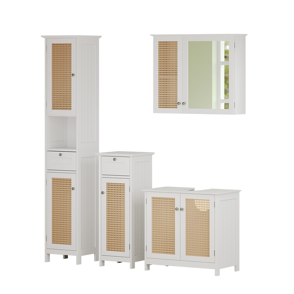 wohnli-moebel-suche-M26075359 Wohnli Möbelsuche - Badmöbel-Set 4-teilig Weiß 60x58cm