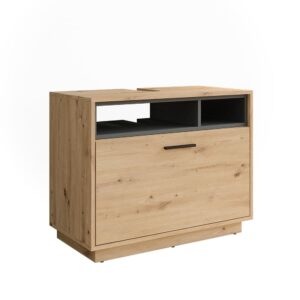Wohnli Möbelsuche - Waschbeckenunterschrank mit Schublade Artisan Eiche/Anthrazit 80x64cm