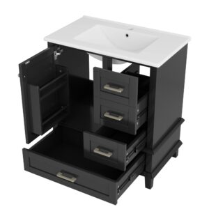 Wohnli Möbelsuche - Waschbecken aus Keramik mit Unterschrank 76x46x83