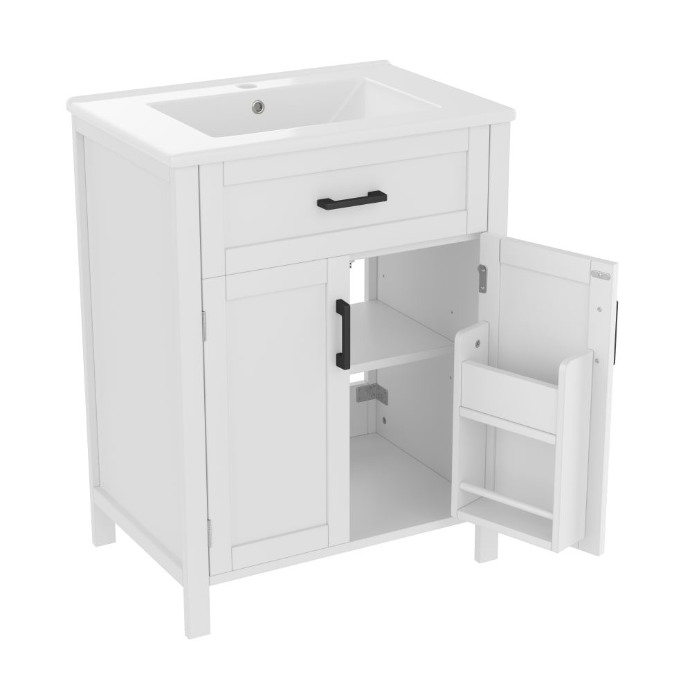 Wohnli Möbelsuche - Waschbecken aus Keramik und MDF mit Stauraum 60x46x84