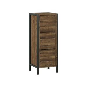 wohnli-moebel-suche-M26075396 Wohnli Möbelsuche - Midischrank mit 3 Schubladen Eiche/Schwarz 30x80cm