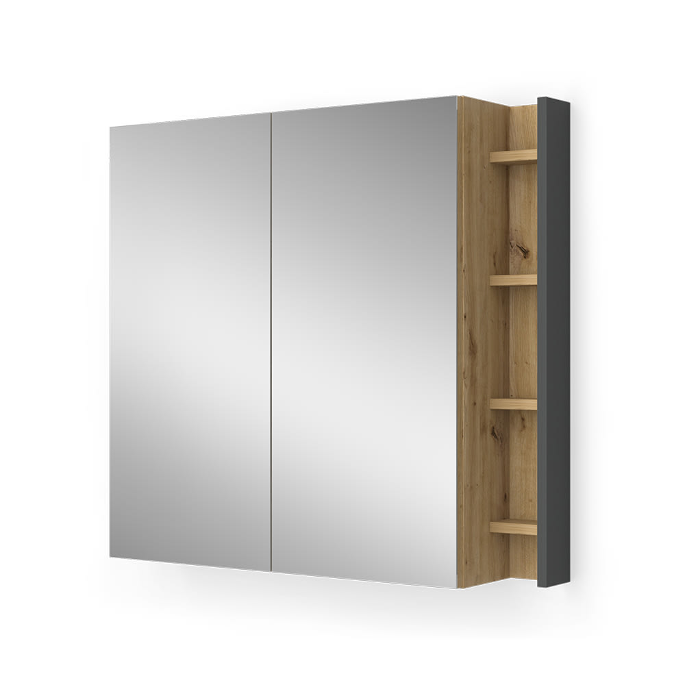 wohnli-moebel-suche-M26075452 Wohnli Möbelsuche - Badspiegelschrank mit Regalen Artisan 80x75cm