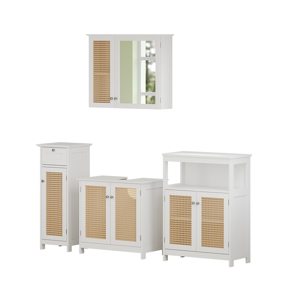 wohnli-moebel-suche-M26075489 Wohnli Möbelsuche - Badmöbel-Set 4-teilig Weiß 60x58cm