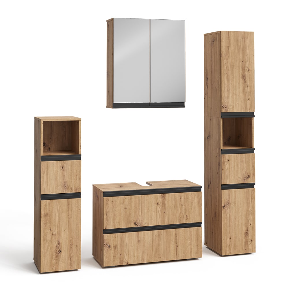 Wohnli Möbelsuche - Badmöbel-Set 4 Teile Artisan 30x112.6cm