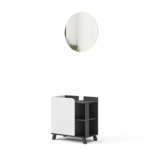 wohnli-moebel-suche-M26075553 Wohnli Möbelsuche - Badmöbel-Set 2 Teile Anthrazit/Weiß 60x65cm