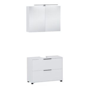 wohnli-moebel-suche-M26075557 Wohnli Möbelsuche - Badmöbel-Set 2 Teile Weiß 80x60cm