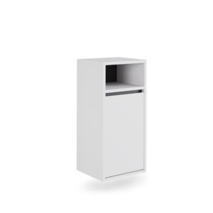 Wohnli Möbelsuche - Badschrank mit Wäschkorb Weiß/Grau 38x80cm