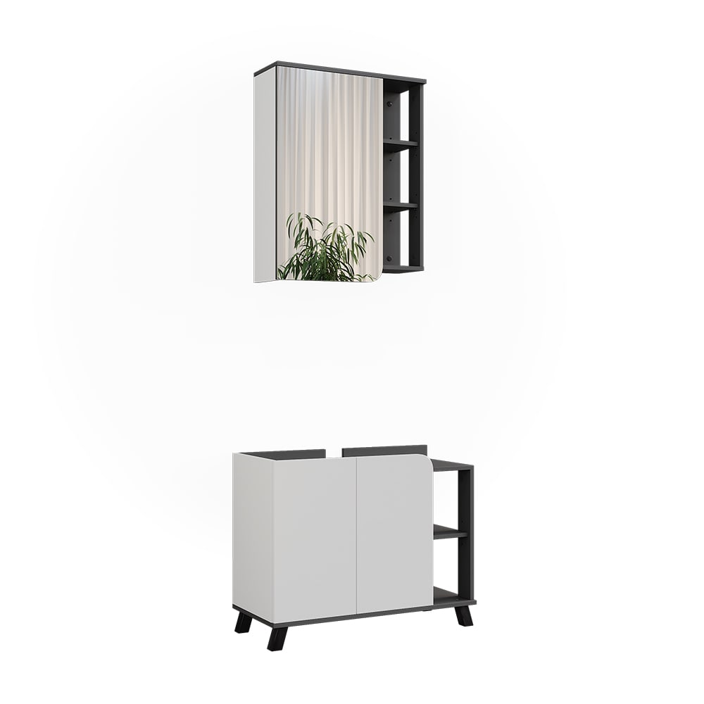 wohnli-moebel-suche-M26075577 Wohnli Möbelsuche - Badmöbel-Set 2-teilig Anthrazit/Weiß 80x65cm