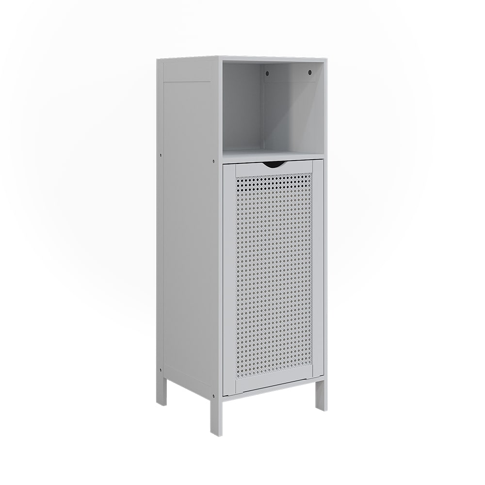 wohnli-moebel-suche-M26075608 Wohnli Möbelsuche - Midischrank mit Wäschekorb Weiß 36x98cm