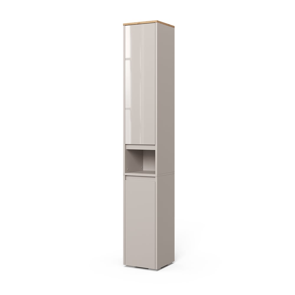 Wohnli Möbelsuche - Badschrank mit 2 Türen Cashmere/Artisan 30.2x191.5cm