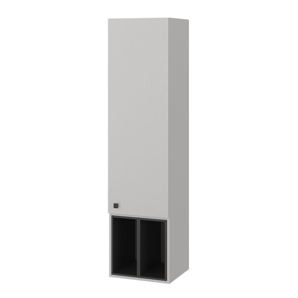 wohnli-moebel-suche-M26075633 Wohnli Möbelsuche - Badschrank mit Tür und offenen Fächern Grau 37