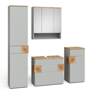 wohnli-moebel-suche-M26075642 Wohnli Möbelsuche - Badmöbel-Set 4 Teile Grau/Artisan 70x64.5cm