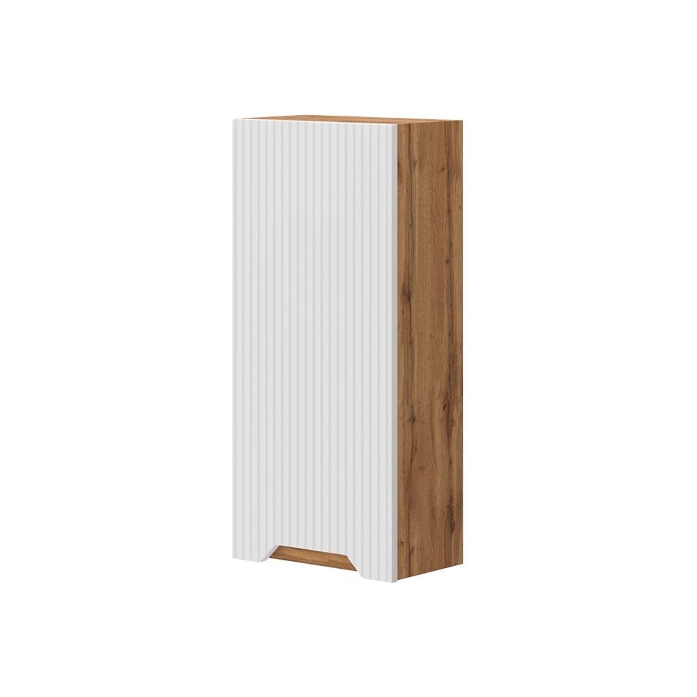 wohnli-moebel-suche-M26075711 Wohnli Möbelsuche - Badschrank Eiche/weiß gestreift 20x72.6cm