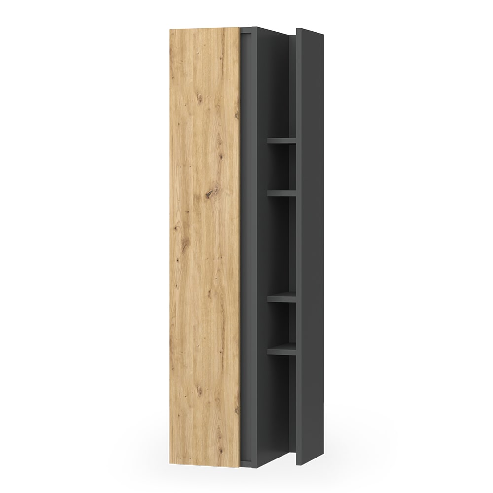 wohnli-moebel-suche-M26075768 Wohnli Möbelsuche - Badschrank mit 4 Ablagefächern Anthrazit/Artisan 35x120cm