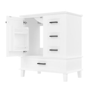 Wohnli Möbelsuche - Waschbecken aus Keramik und MDF mit Stauraum 76x46x83