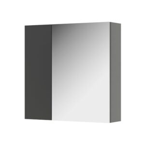 Wohnli Möbelsuche - Badspiegelschrank Mit Regalböden und 1 Spiegeltür Anthrazit 60x59.2cm