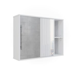 Wohnli Möbelsuche - Badspiegelschrank  Weiß 80x60cm