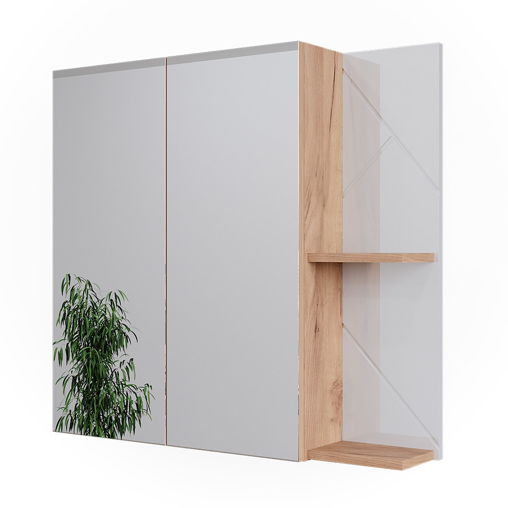 wohnli-moebel-suche-M26075906 Wohnli Möbelsuche - Badspiegelschrank 0 Weiß Hochglanz 80x75cm