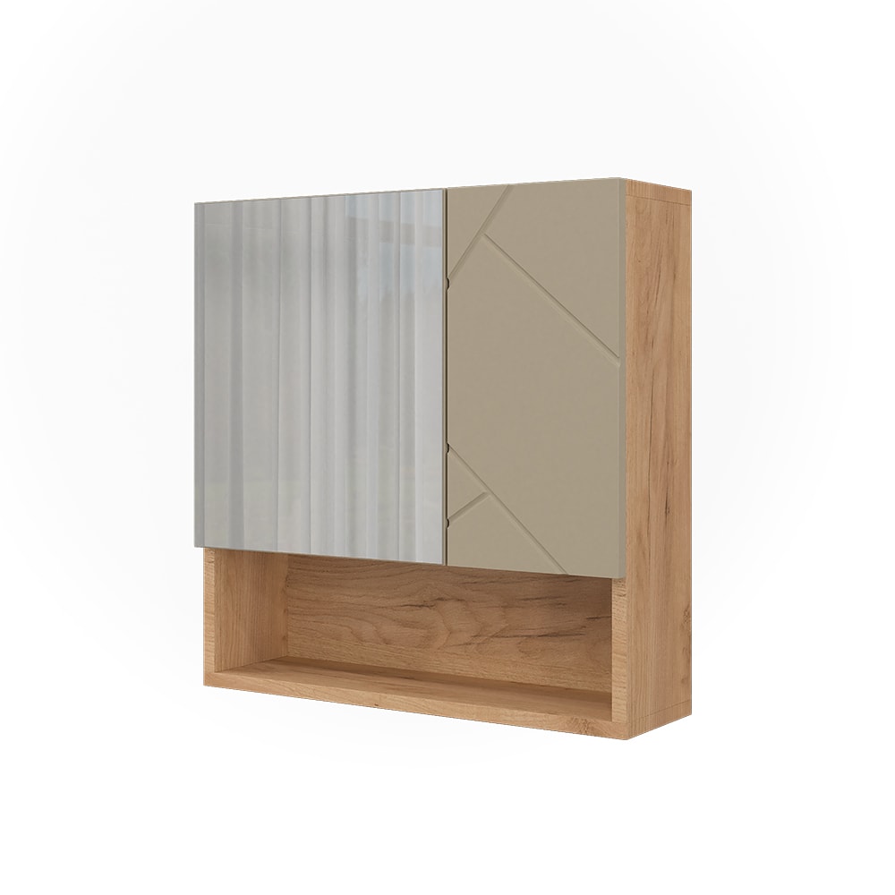 wohnli-moebel-suche-M26075932 Wohnli Möbelsuche - Badspiegelschrank Goldkraft Eiche 54x55cm