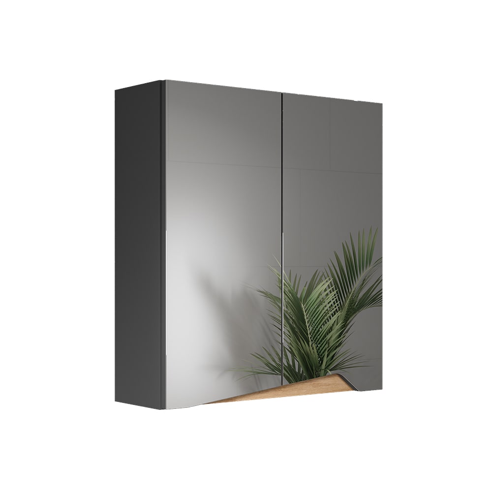 wohnli-moebel-suche-M26075938 Wohnli Möbelsuche - Spiegelschrank mit höhenverstellbarem Einlegeboden Anthrazit 60x67