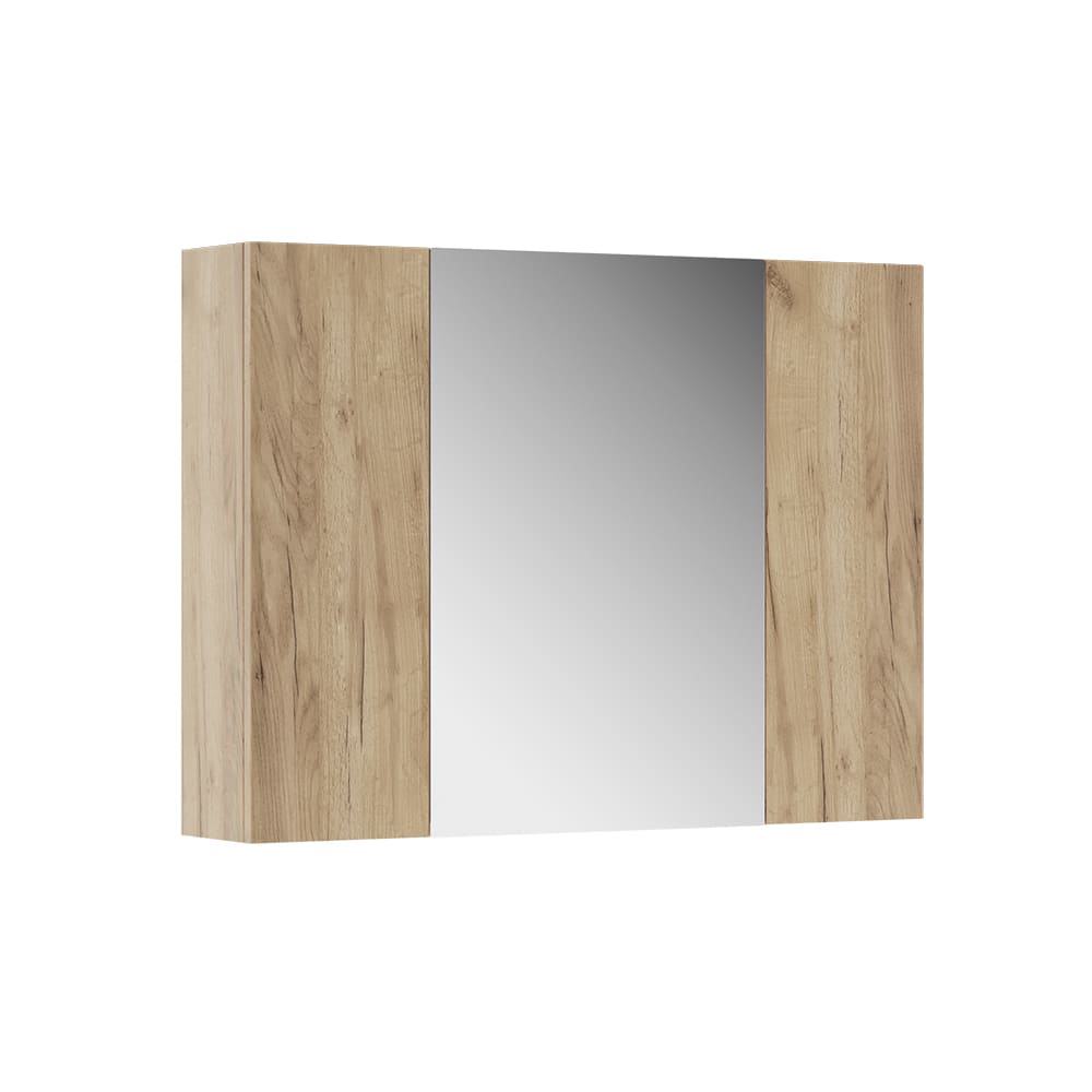 wohnli-moebel-suche-M26075952 Wohnli Möbelsuche - Badspiegelschrank mit Regalen Goldkraft Eiche 80x59.2cm