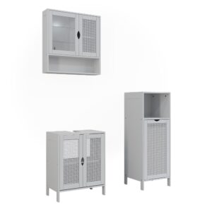 wohnli-moebel-suche-M26076011 Wohnli Möbelsuche - Badmöbel-Set 3 Teile Weiß 48x60cm