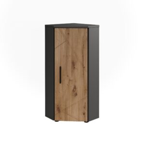 wohnli-moebel-suche-M26076020 Wohnli Möbelsuche - Eckmidischrank mit 3 Regalfächer Anthrazit/Artisan 33x81cm