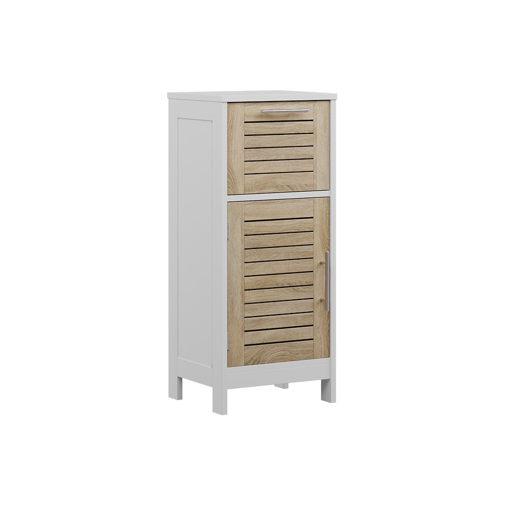 wohnli-moebel-suche-M26076030 Wohnli Möbelsuche - Midischrank mit 1 Schublade Weiß/Eiche 35x80cm
