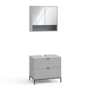 wohnli-moebel-suche-M26076074 Wohnli Möbelsuche - Badmöbel-Set 2 Teile Grau 70x63cm