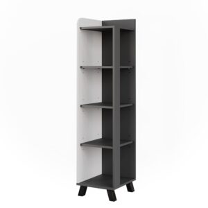 wohnli-moebel-suche-M26076103 Wohnli Möbelsuche - Midischrank mit Fächern Anthrazit/Weiß 30x128cm