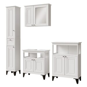 wohnli-moebel-suche-M26076151 Wohnli Möbelsuche - Badmöbel-Set 4-teilig Weiß 60x65cm