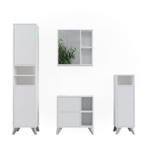 wohnli-moebel-suche-M26076158 Wohnli Möbelsuche - Badmöbel-Set 4-teiliges Set Weiß 60x62cm