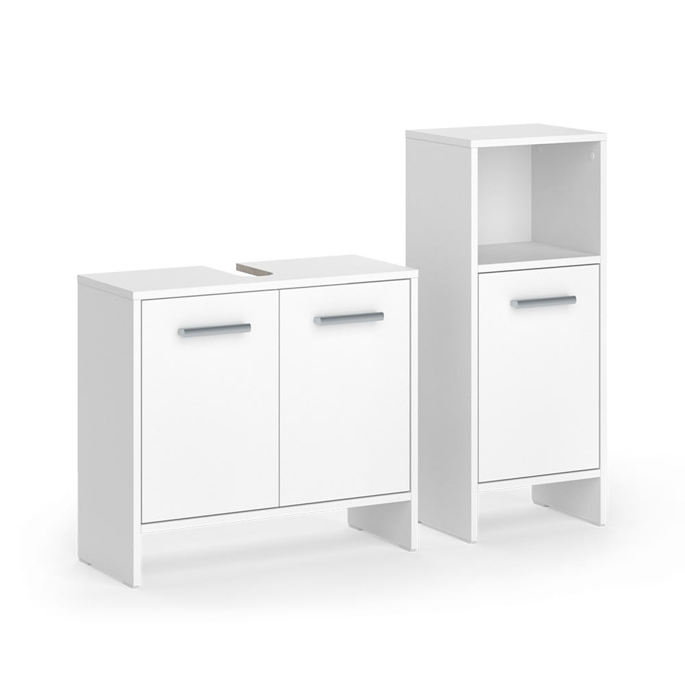 wohnli-moebel-suche-M26076160 Wohnli Möbelsuche - Badezimmermöbel-Set 2 Teile Weiß 63.8x57cm