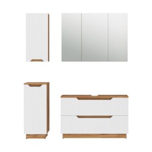 wohnli-moebel-suche-M26076184 Wohnli Möbelsuche - Badmöbel-Set 4-teilig Weiß 100x62.5cm