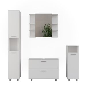 wohnli-moebel-suche-M26076244 Wohnli Möbelsuche - Badmöbel-Set 4 Teile Weiß 80.2x60.8cm