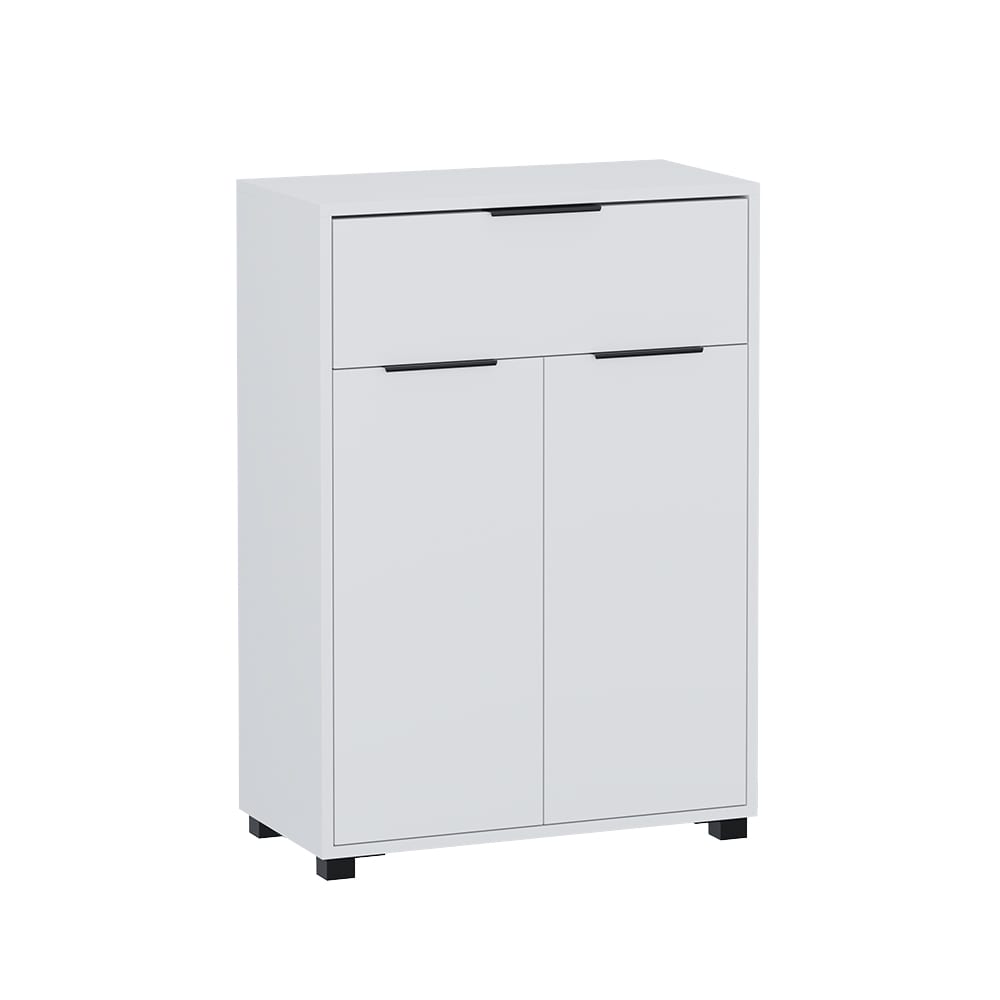 Wohnli Möbelsuche - Badschrank mit 1 Schublade und 2 Türen Weiß 60x86cm
