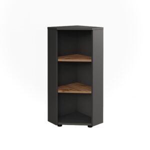 wohnli-moebel-suche-M26076291 Wohnli Möbelsuche - Eckmidischrank 3 Ablagefächer Anthrazit/Goldkraft Eiche 33x81cm