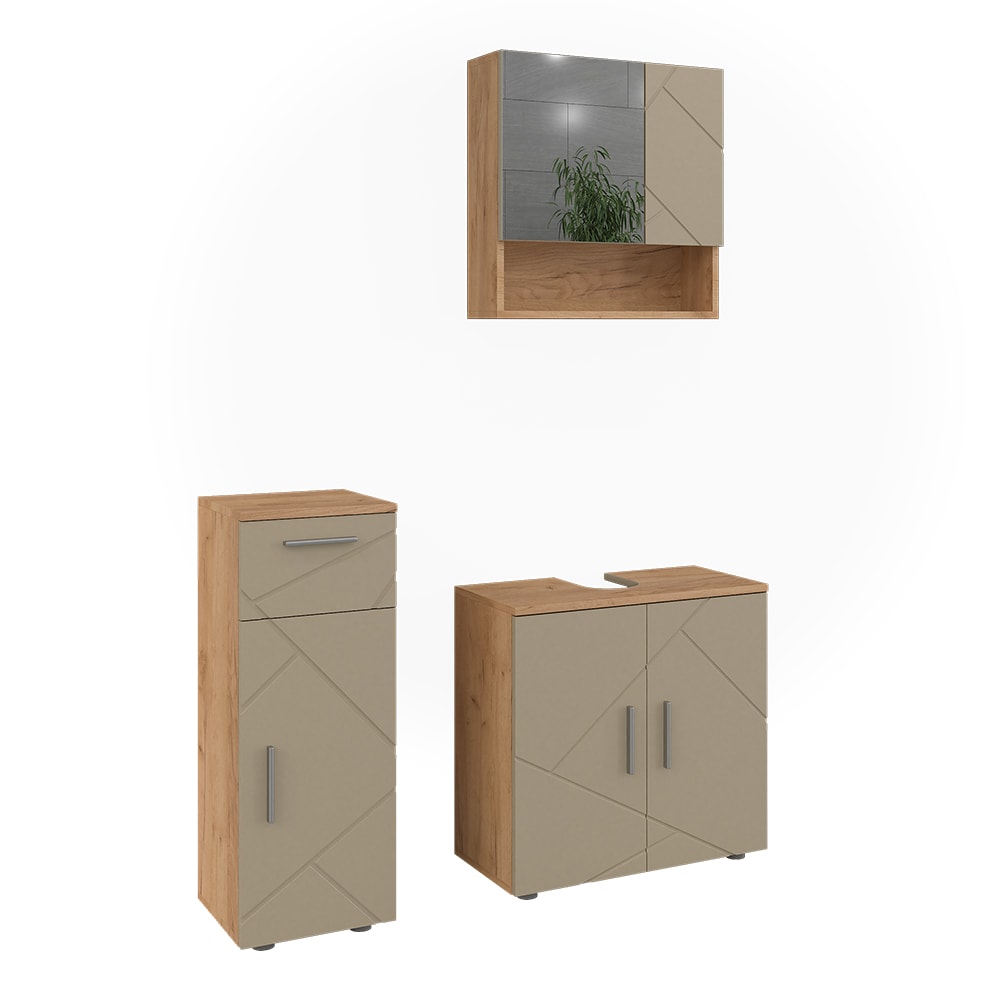 wohnli-moebel-suche-M26076314 Wohnli Möbelsuche - Badmöbel-Set 3 Teile Beige 60x59cm