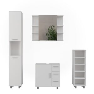 wohnli-moebel-suche-M26076323 Wohnli Möbelsuche - Badmöbel-Set 4 Teile Weiß 60.2x60.8cm